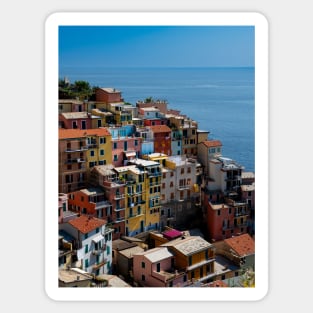 View on the cliff town of Manarola, one of the colorful Cinque Terre on the Italian west coast Sticker